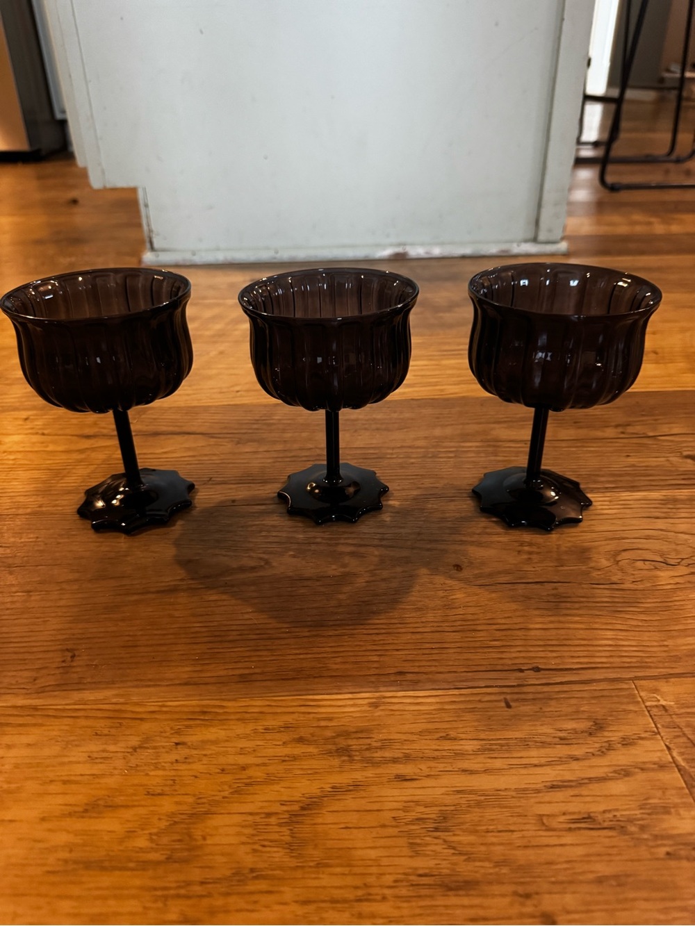 Lot of 3 Threshold Coupe Glass Black – 10.15 oz 5.12"H x 3.78"W Halloween - Picture 2 of 5